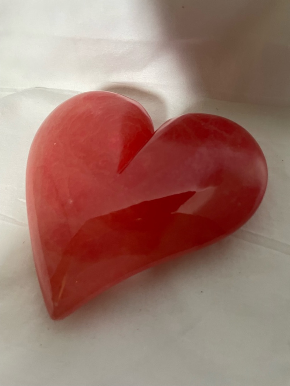 This rose pink Quartz heart